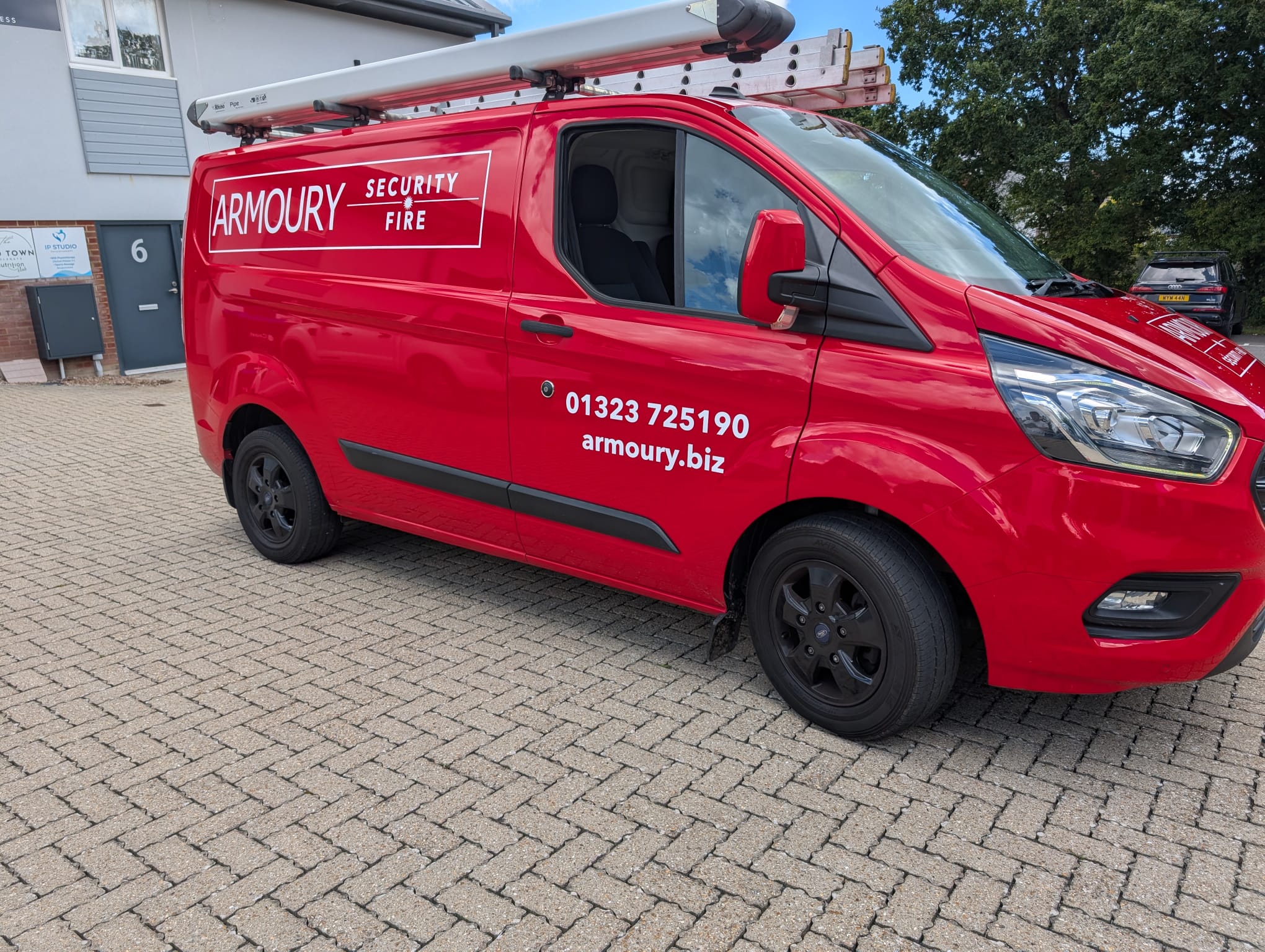 Sign written van